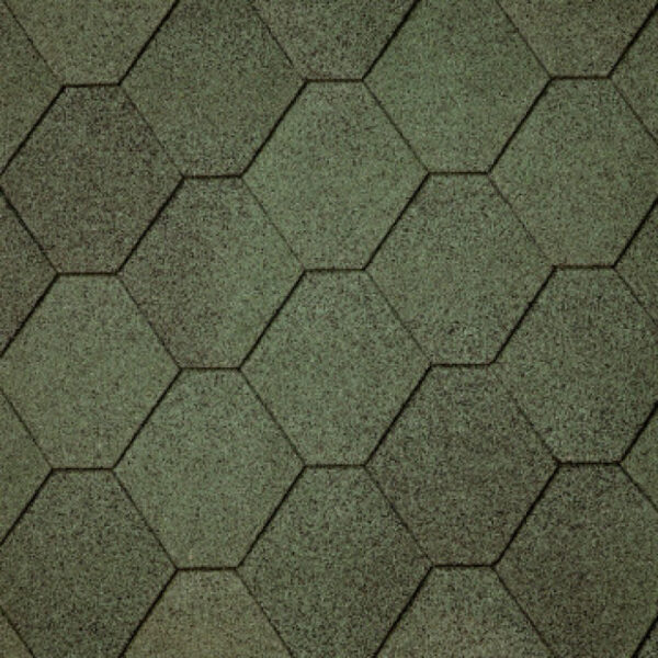 IKO SUPERGLASS HEX (03) AMAZON GREEN 2023р Бітумна черепиця ІКО Hex