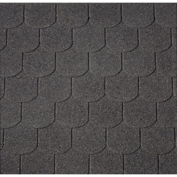 IKO SUPERGLASS BIBER (01) BLACK 2023р Бітумна черепиця ІКО Biber